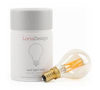 LoriaDesign 3W E14 2200K 180LM LED SES Filament Golf Ball Bulb, Vintage Dimmable Warm White Lightbulb, Small Edison Screw Energy-Saving Bulbs, Golfball Low Watt ES Lightbulbs for Salt & Scentsy Lamps