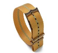 LORIER Adjustable Single Channel Braided Nylon Stripe Strap 20mm 22mm Silver/Bronze Buckle Fit For Tudor Watch strap (Color : Copper Buckle No.3, Size : 22mm)