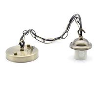LORIER E27 Vintage Lamp Base Ceiling Rose Chain Pendant Light Bulb Holder Screw Socket Fitting Kit For Retro Incandescent Lamp holder (Color : Antique Brass, Size : E27)