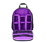 LORIER Multifunctional Camera Backpack Video DSLR Camera Bag Waterproof Outdoor Camera Camera Bag Fit For Nikon Fit For Canon Fit For Sony Camera bag (Color : A-Purple)