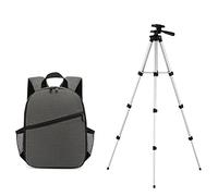 LORIER Multifunctional Camera Backpack Video DSLR Camera Bag Waterproof Outdoor Camera Camera Bag Fit For Nikon Fit For Canon Fit For Sony Camera bag(B-Gray and Tripod)