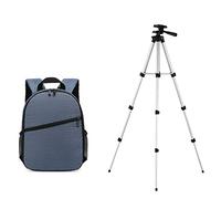 LORIER Multifunctional Camera Backpack Video DSLR Camera Bag Waterproof Outdoor Camera Camera Bag Fit For Nikon Fit For Canon Fit For Sony Camera bag(B-Blue and Tripod)