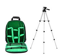 LORIER Multifunctional Camera Backpack Video DSLR Camera Bag Waterproof Outdoor Camera Camera Bag Fit For Nikon Fit For Canon Fit For Sony Camera bag (Color : A-Green and Tripod)