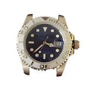 LORIER SUB Watch Automatic Movement 40mm Stainless Steel Case Men's Modification Accessories Blue Dial Luminous Pointer Ceramic Bezel Watch case (Color : One Size)