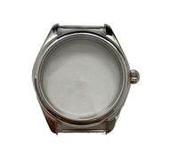 LORIER Watch Case 44mm Steel Silver Polished Watch Case Fit Hand Winding 6497/6498 Movement 0358 Watch case