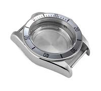 LORIER Watch Case Accessories 41mm Sapphire Suitable Compatible with ETA2824 Mechanical Movement 316L Brushed Stainless Steel Case Watch case (Color : Silver White)