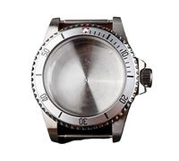 LORIER Watch Case for NH35/36 Movement Acrylic Dome Crystal Silver Aluminum Bezel 120 Click Watch Accessories 5ATM Watch case