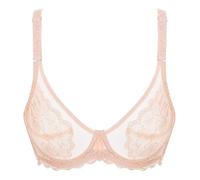 LoRier Women's Sexy Lace Bra See-Through Bralette Non Padded Unlined Bra Underwire Good Support Bra for Women Comfortable Everyday Naughty Underwear for Bedroom Sheer Bras Nude 42A