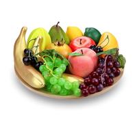 Lorigun 15 Pcs Fake Fruits Pack, Artificial Fruits for Decoration Home Kitchen Realistic Faux Fruit Chirstmas Table Centerpieces, Fake Fruit Display Props for Photoshoot, Artificial Apples Lemons