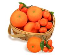 Lorigun 9 Pcs Fake Oranges, Artificial Oranges Fruits Decor Lifelike Fake Fruit Faux Cuties Oranges for Decoration Fruit Bowl Tray, Oranges Party Decor, Orange Kitchen Decor