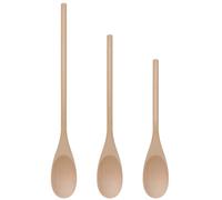 LorisArm 3PC Wooden Spoon for Cooking, Long handle 12" 10" 8" Wood Serving Spoons Set for Mixing Stirring Tasting, Maple Wood Nonstick Kitchen Utensils.