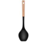 LorisArm Large Cooking Spoons. 12.5" Heat Resistant Silicone Serving Spoon, Nonstick Kitchen Utensils Wooden Handle Rubber Spoon for Mixing, Stiring,Baking,Scooping and Scraping.