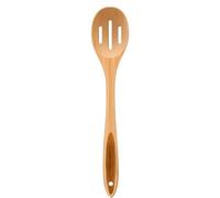 LorisArm Slotted Cooking Spoon, 12.5" Large Bamboo Serving Spoons for Mixing Stirring draining, Wood Slotted Spoon for Nonstick Kitchen Utensils Tableware Wooden Scoop Spoon.