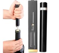 Loritia Aeropop Wine Opener, Air Pressure Pump Bottle Opener, Effortless Cork Remover Tool for Wine Bottles, Portable No Cork Breakage Opener for Home, Restaurant, Party (Sliver)