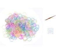 LORJE 600Pcs Loom Bands Kit,Rubber Bands for Bracelet Making Kit,Glow in The Dark Latex-Free Rubber Band Bracelet Loom Refill Pack