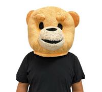 Lormaka Teddy Bear Costume Bear Mascot Head Plush Animal Mask Adult Halloween Dress