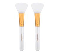 LORMAY 2 Pcs Silicone Face Mask Brushes. Facial Mask Applicators for Even Coverage | Skincare Enhancer | Durable Silicone | Fan-shaped Head | Transparent Handles | All Skin Types |