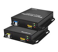 LornCeng HDMI Fiber Extender, HDMI Extender Over Fiber Optic, Up to 20km, 1080P@60Hz Full HD, Uncompressed Transmission, Supports All Systems