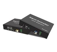 LornCeng USB2.0 Extender Over Fiber up to 20KM (12.4 mi), 4 Ports USB Over Fiber Balun Transmitter and Receiver Support All Operating Systems, Plug and Play
