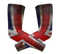 LORONA Grunge Union Jack Britain England Arm Sleeves Sports Compression Cooling Sleeves Arm Cover Sun-Protection For Men Women Youth for Cycling, Driving, Outdoor Sports, Golf, Basketball, 1 Pair