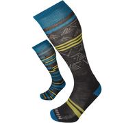 Lorpen Mens T1 Ski Mid Eco Socks - 2 Pack: Charcoal/Blue: XL Size: XL,