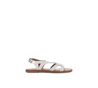 Dune London Women's Ladies Lorra - Woven Cross Strap Sandals - Silver - Size: 3