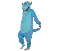 LorranTree Onesie Costume Jumpsuit Monsters Sulley Costume Women Men Adults Relaxo Pyjamas Animal Sullivan Christmas Halloween Pyjamas, blue, M