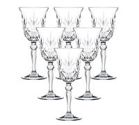 Lorren Home Trends Melodia Crystal Wine Glass Set of 6