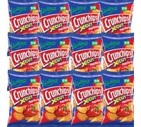 Lorrenz Crunchips X-Cut Paprika 75g - Riffled Potato Crisps with Paprika Flavour. (12 Bags)