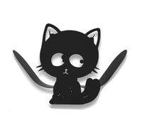 Lorrgasw Cat Animal Paper Holders,Black Metal Toilet Tissue Holder,Decorative Metal Paper Holder,Cute Toilet Paper Storage