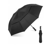 Lorrrtta 54" Large Golf Umbrella Windproof and Rainproof, Sun Umbrell Auto Open Double Canopy Design, Portable Folding Umbrella with Superior Sun & Rain Protection for 2-3 People