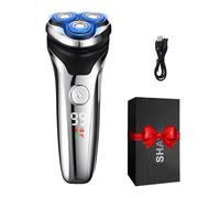 Lorrtta Cordless Electric Shaver for Men with USB Charging, 90-Min Runtime & LED Display, IPX5 Waterproof Razor with Pop-Up Trimmer for Smooth Shaving, Fathers Day Gift for Dad, Husband & Men