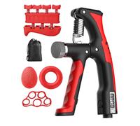 Lorrtta Grip Strengthener Set with Digital, Hand Grip Strengthener 10-100kg Forearm Strengthener Finger 5 Pack Adjustable Resistance Hand Gripper for Improved Hand Exerciser and Hand Injury Recovery