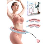 Lorrtta Hula Hoop With Weight Ball with 12+4 Detachable & Adjustable Knots, 60-112 CM Weighted Smart Hula Ring Hoops Plus Size with Counter for Exercise Fitness Hula Hoop Weighted for Adult