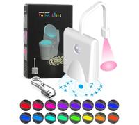 Lorrtta Light Inside Toilet, 2025 Upgraded Motion-Activated Toilet Seat with USB Rechargeable Sensor, 16-Color LED Waterproof Night Glow for Bathroom, Perfect Cool Gadgets for