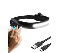 Lorrtta LumiLight Head Torch Rechargeable - Super Bright LED Headtorch with USB, 5 Lighting Modes, IPX4 Waterproof Lumi Light LED Headband for Power Cuts, Emergency, Running, Hiking (1-Pack)