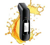 Lorrtta Rechargeable Breathalysers UK, Portable Professional Alcohol Tester with HD LCD Display, 2nd Gen ASIC Smart Chip & Mouthpiece-Free Design for Precise BAC Readings
