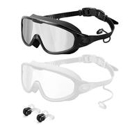 Lorrtta Wide Vision Swimming Goggles 2 Pack Goggles Swimming Anti Fog UV Protection No Leakage Clear Vision for Adults Men Women Swim Goggles