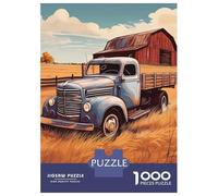 Lorry 1000 Pc Thickened Paper Country Old Truck Puzzle Grown-Ups Relaxation Hobby Easy Store Engaging Brain Teaser 70x50cm/1000pcs