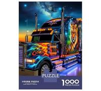Lorry 1000 Piece Thickened Jigsaw Red Vintage Truck in A Pumpkin-filled Autumn Yard Puzzle Grown-Ups Easy Store Relaxation Hobby Engaging Brain Teaser 38x26cm/1000pcs