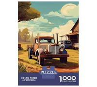 Lorry 1000 Piece Thickened Paper Country Old Truck Puzzle Grown-Ups Relaxation Hobby Easy to Store Engaging Teaser 70x50cm/1000pcs