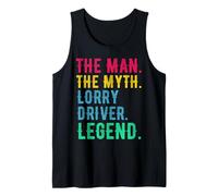 Lorry Driver HGV - Man Myth Legend Retro Tank Top