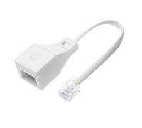 LORSENG 1 Pcs RJ11 to BT Socket Adapter, RJ11 4 Wire to BT Telephone Female Socket, Cable Adapter Landline Port Converter Extender FAX Modem Corded Cordless for Seamless Calls & Fast Internet (White)
