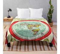LORSHEL Flat Earth Map | Research Flat Earth Blanket-125x100cm(50x40 in)
