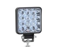 LORSKRD Front Fog Light Lamp 1PCS Led Work Light 14/16LED 42W 48W 63W 96W 6000K 2835 MINI Square Circle Flash White Yellow LED Driving Fog Lamp Bar 12V 24V(16LED white)