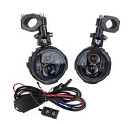 LORSKRD Motorcycle Headlamp Frontlight 100W Motorcycle LED Light Headlight Fog Lights Led Auxiliary Driving Lamp Spotlight Dual Color Farol Moto(Wireless Switch)