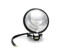 LORSKRD Motorcycle Headlamp Frontlight 5 Inch 35W 12V For Motorcycle Front Headlight Metal Retro Round Far And Near Lights With Holder(White)