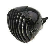LORSKRD Motorcycle Headlamp Frontlight Motorcycle Grill Headlight With Brackets Retro For CAFE For RACER For BOBBER For XS650 For CB750 XL For TRI Vintage Front Light(Black)