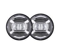 LORSKRD Motorcycle Headlamp Frontlight Pair 4.5“ 1/2 Inch Motorcycle .5 Fog Light Passing Auxiliary For Classic For FLHR For Road For King Foglamp Accessories(Short Wire)