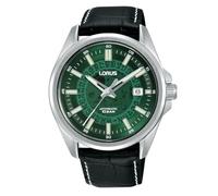 Lorus Mens Automatic Watch Green Dial Black Strap RU409AX9